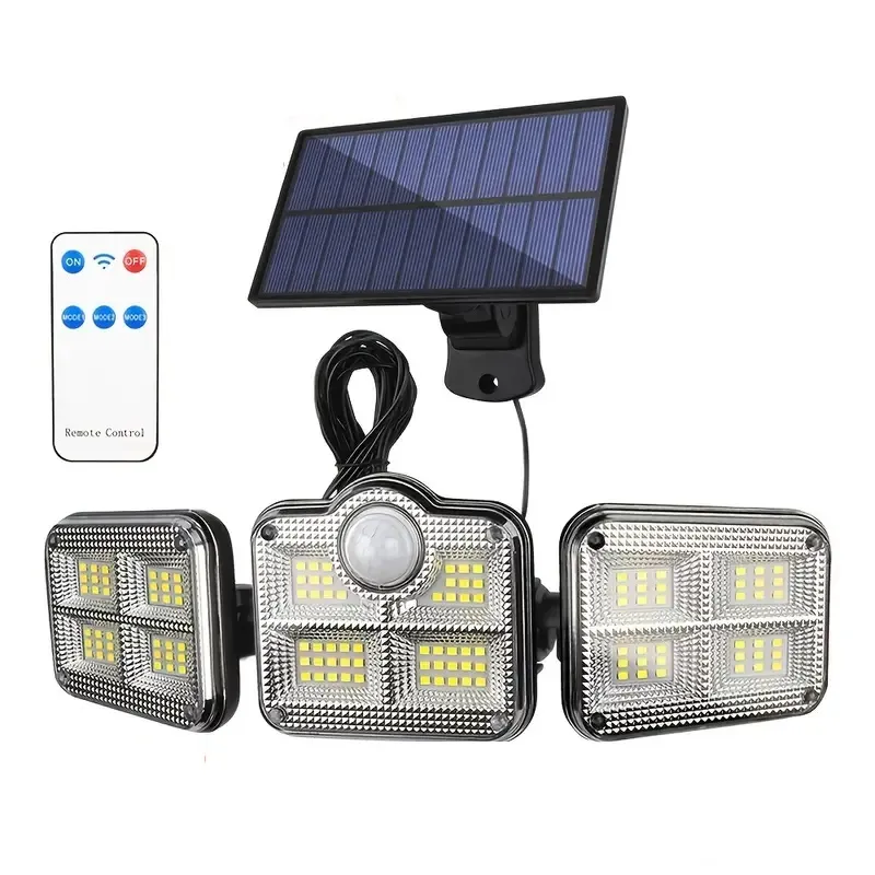 Lumières de sécurité extérieures solaires avec télécommande lumières à capteur de mouvement