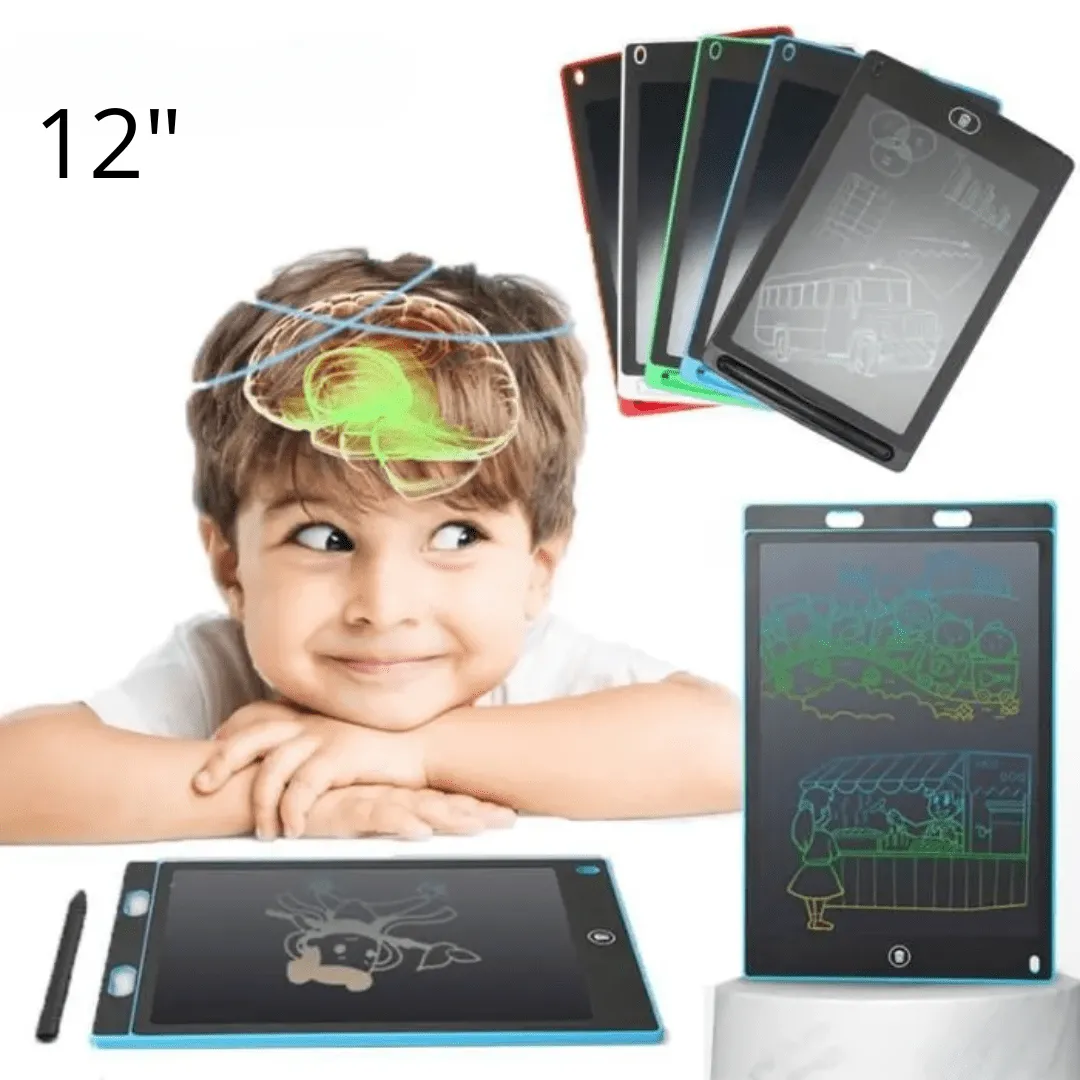 12'' LCD à dessin électronique avec bouton d'effacement (colleur aléatoire)