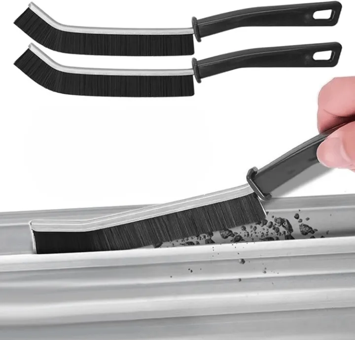 Kit de 2 Brosses de Nettoyage à Poils Durs pour Portes et Fenêtres et salle de bain