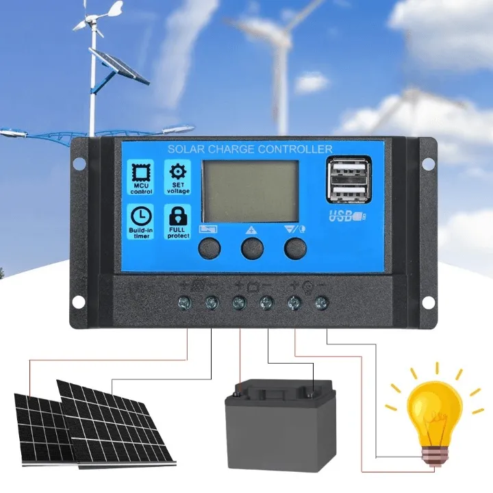 Contrôleur de Charge Solaire PWM 30A avec LCD Affichage Minuterie Réglage