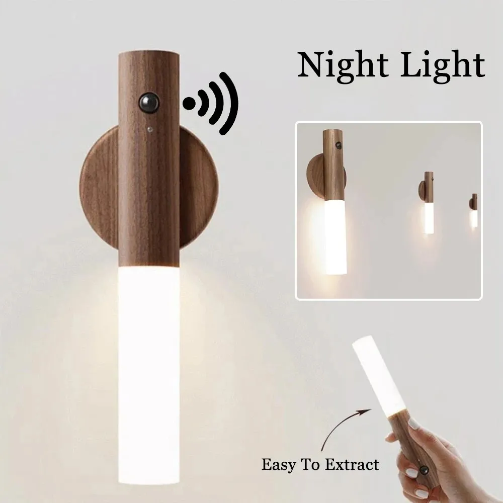 Veilleuse magnétique avec détection de mouvement sans fil pour chambre et couloir,armoire de cuisine