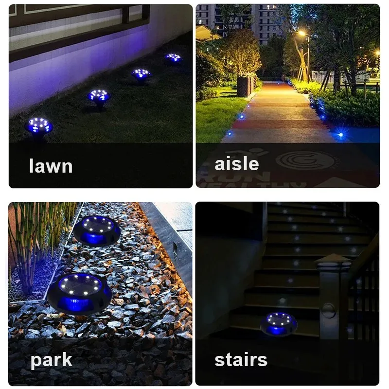 Lampe solaire enterrées pour un décor enchanteur ,décorations de jardin