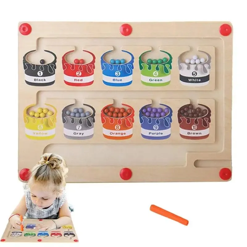 Jouet Éducatif Magnétique en Bois pour Enfants