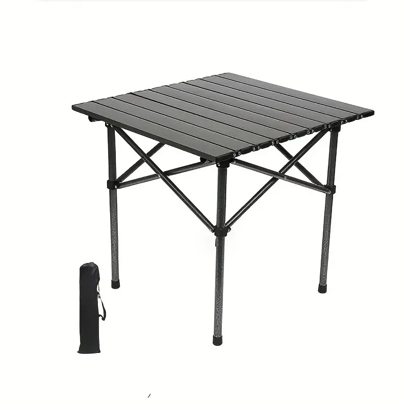 Table de pique-nique portable en aluminium,Parfaite pour les excursions en extérieur,53x51x50cm