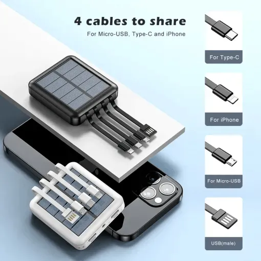 Mini Power Bank solaire portable pour  iPhone et Xiaomi ,chargeur portable