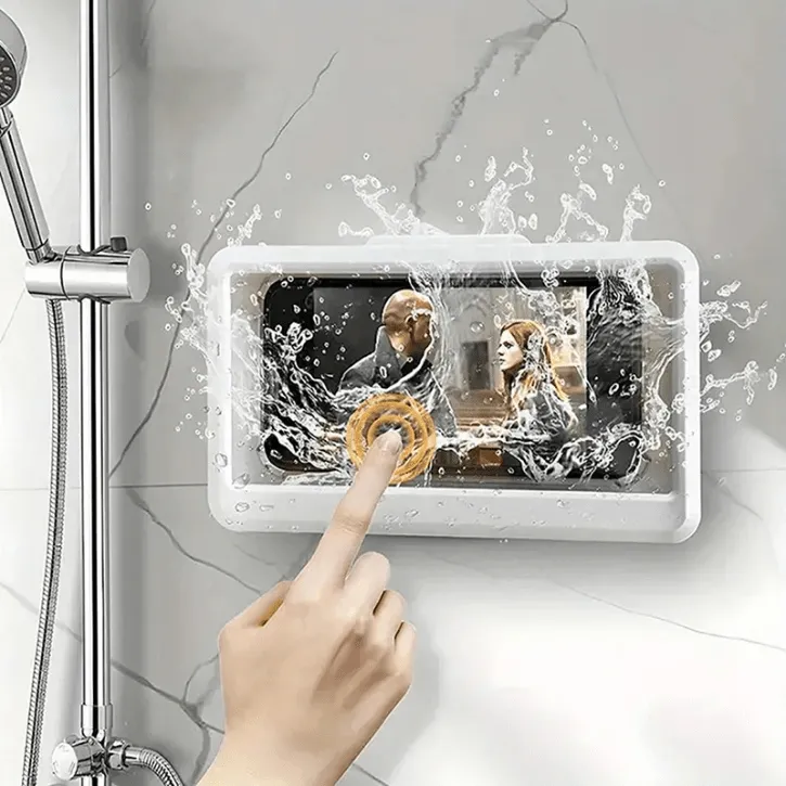 Étui étanche et Anti-buée pour téléphone portable, boîtier de salle de bain avec écran tactile