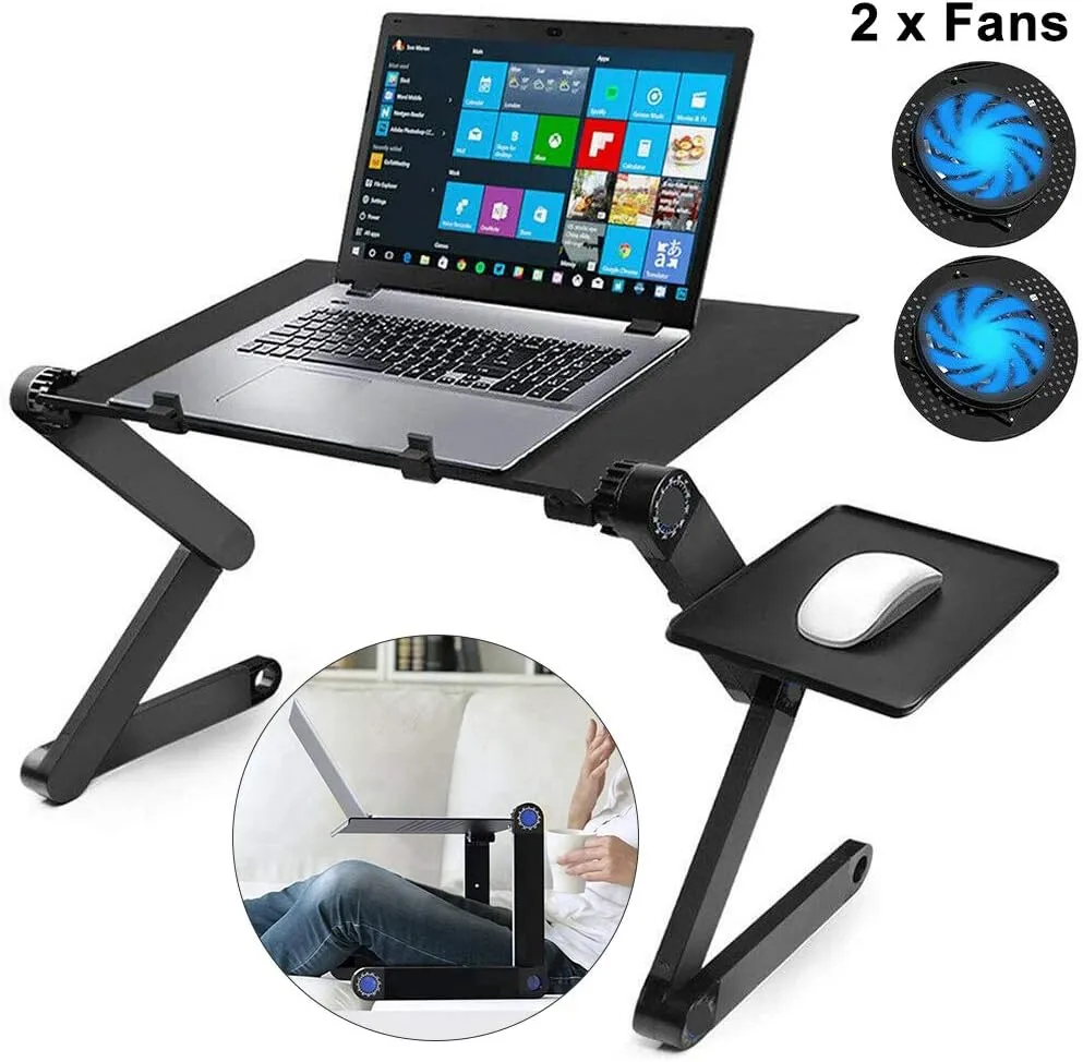 Support réglable pour ordinateur portable avec système de ventilation thermique