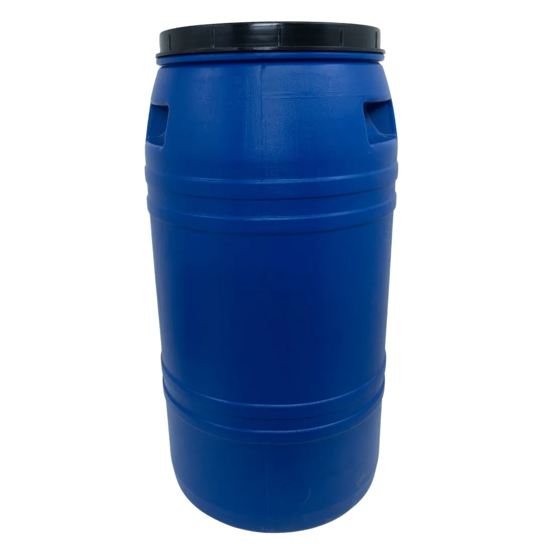 Bidon de Stockage Alimentaire en PVC Homologué de 100 Litres,Couvercle à Vis et Poignées pour Transport Facile