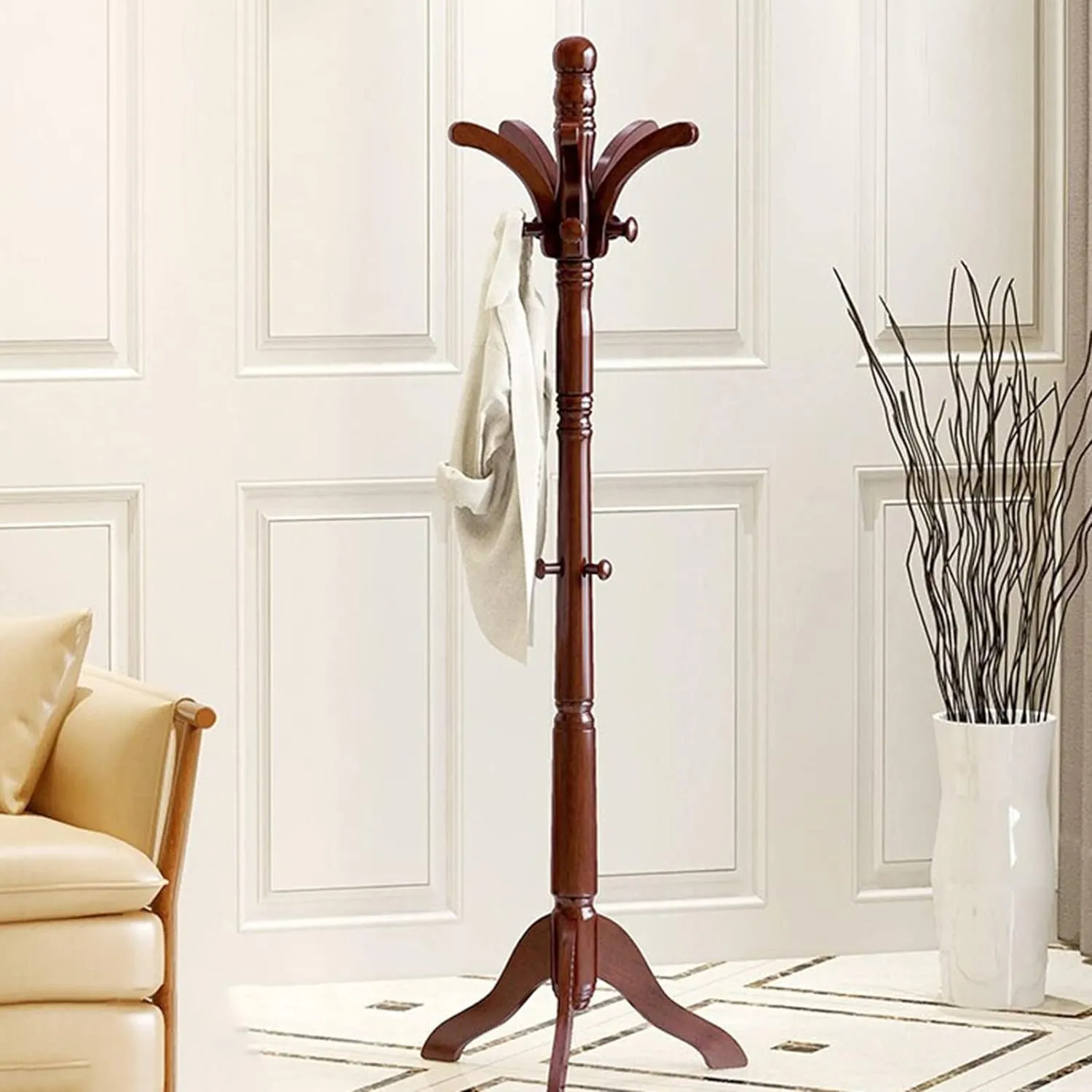 Rangement Raffiné Porte manteau en Bois Massif
