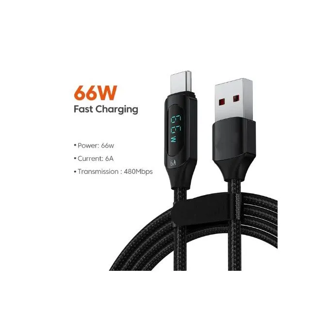 Charge Rapide Garantie Fast Charger Type C 66W avec Affichage USB
