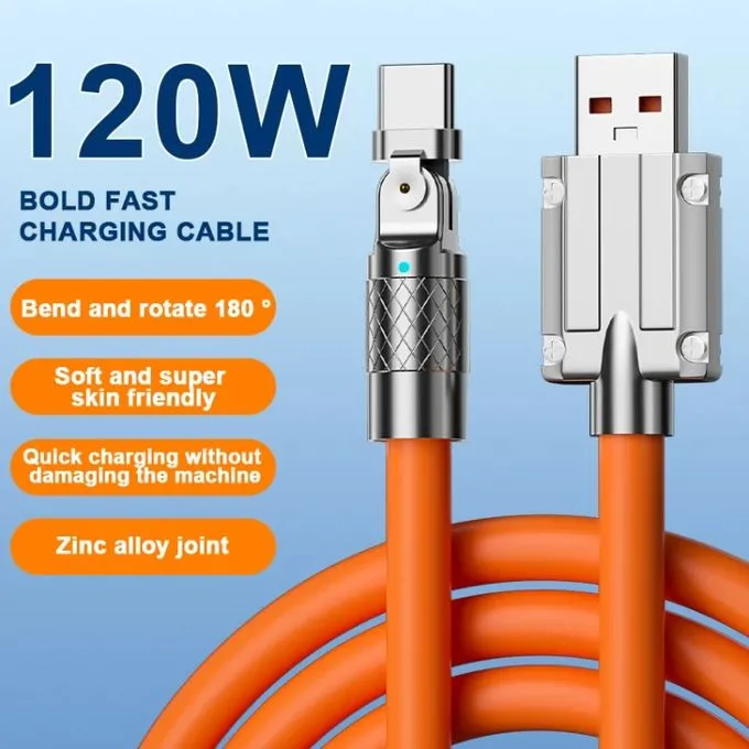 C Type Data Line Bold Extended Silicone for Rapid Charging