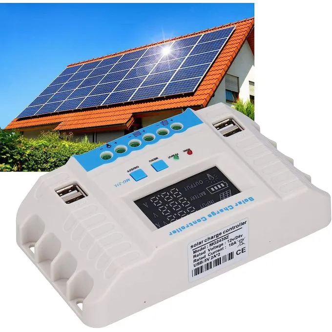Contrôleur de Charge Solaire Contrôleur Solaire 10A Avec Coque ABS et éCran LCD