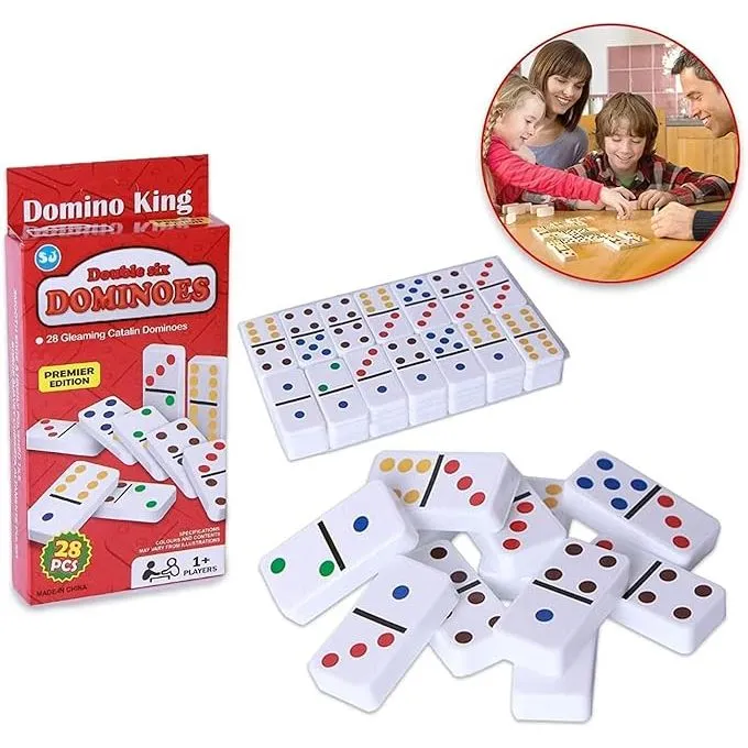 Divertissement Classique Domino Jeu Color Dot 28 Pièces