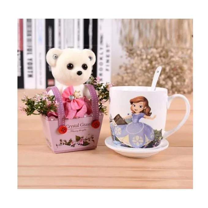 Harmonie du Café Tasse Soucoupe et Cuillère Assorties