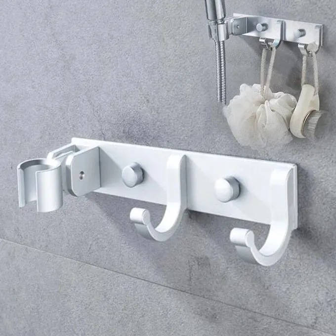 Optimisez votre expérience de douche avec notre Support de Pomme de Douche à Main et ses 2 Crochets Pratiques