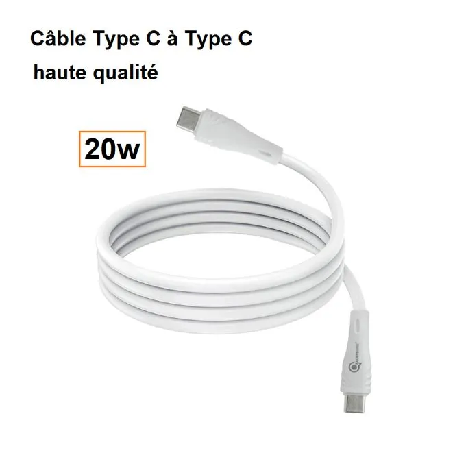 Connectez vous avec Excellence Câble FACEPHONE ASY 39 Type C to Type C 20w
