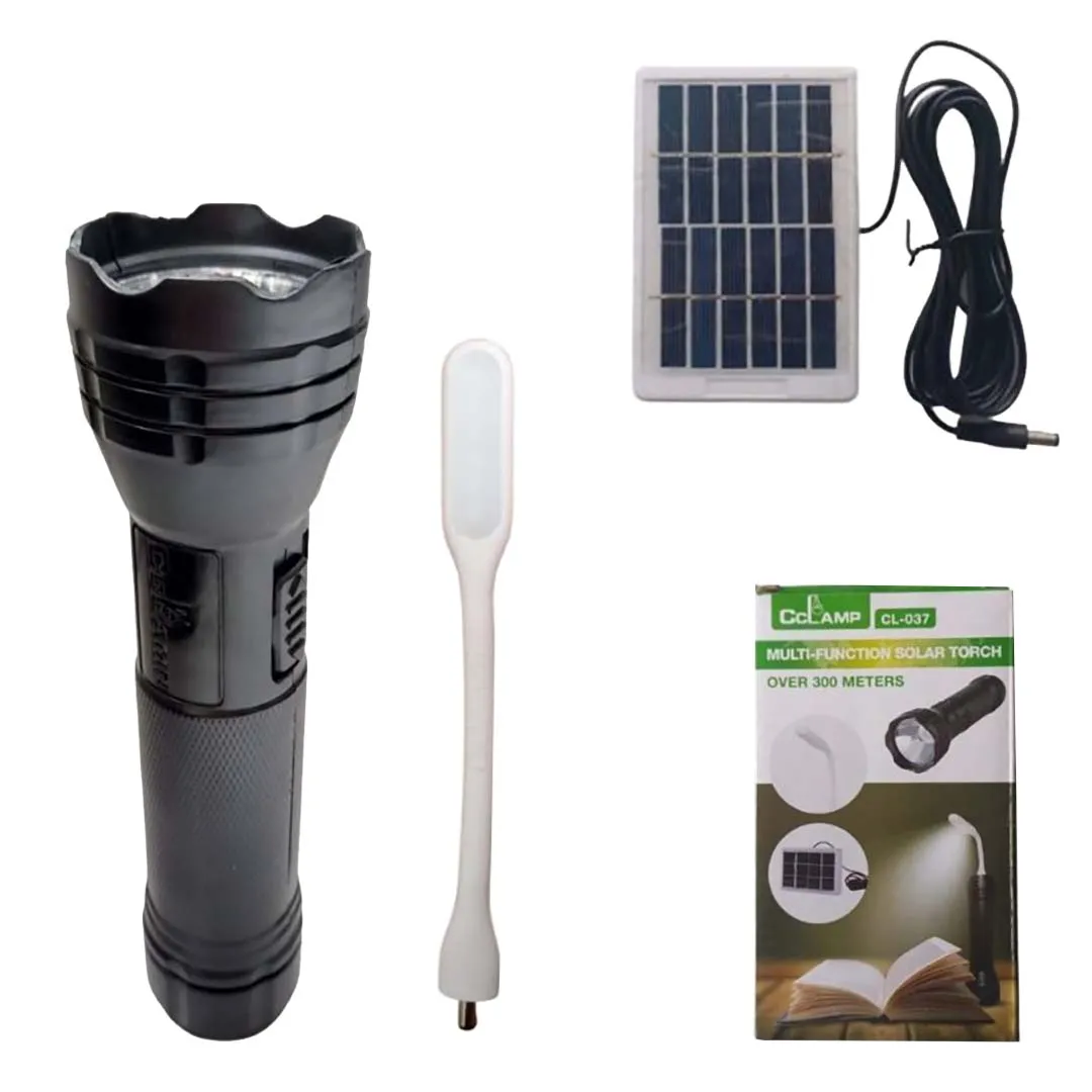 Lampe de Poche Solaire Polyvalente avec Bras Articulé