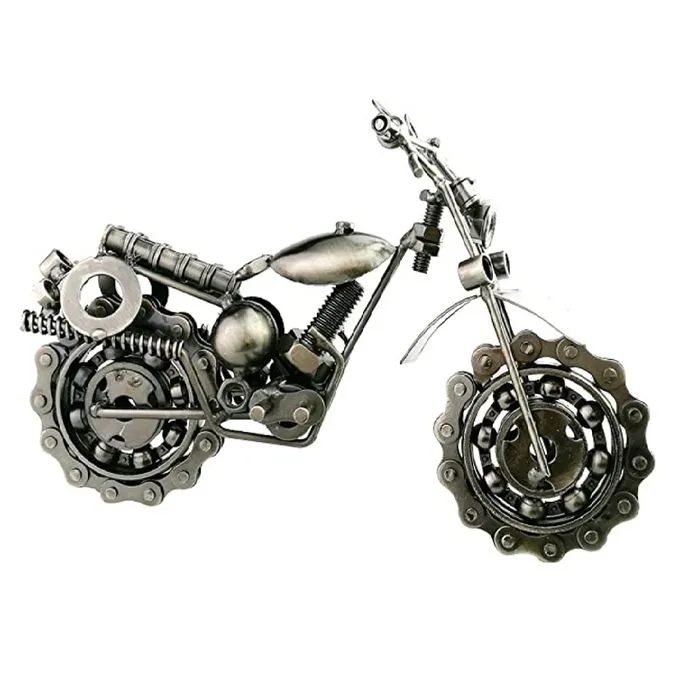 Roulez avec style Sculptures de moto en fer une déco faite à la main pour votre chez vous