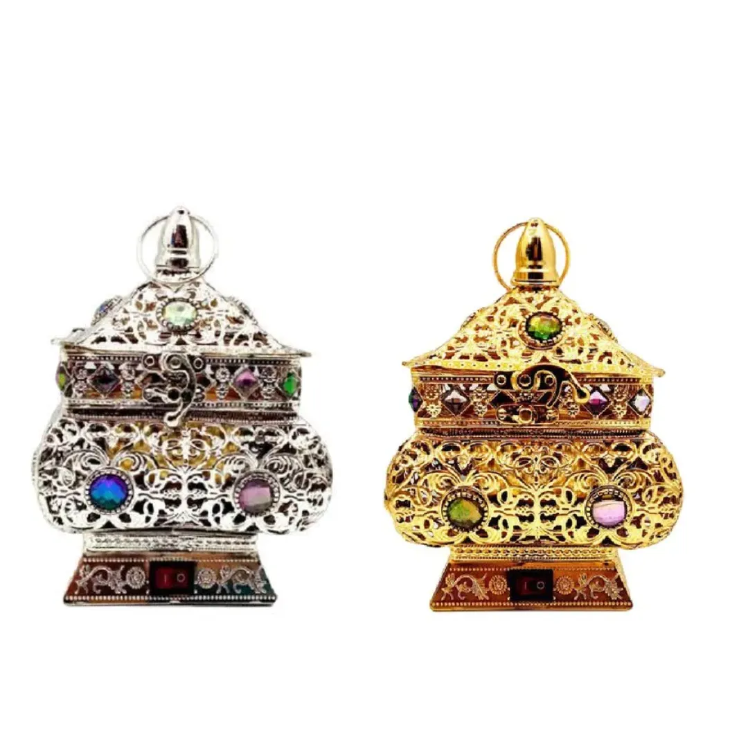 Élégance Orientale Brûleur d'encens de luxe en métal arabique (colleur aléatoire)