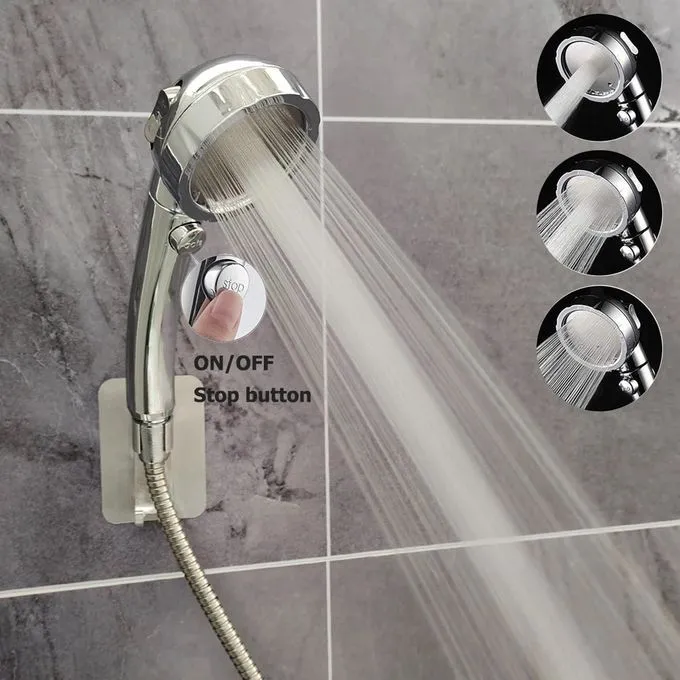 Découvrez le Pommeau de Douche Économie d'Eau avec Rotation à 360 Degrés et Ventilation Intégrée