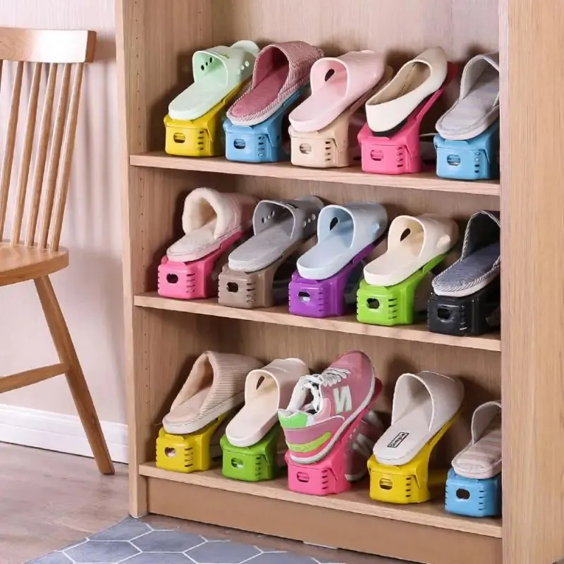 Optimisez Votre Espace avec le Rangement de Chaussures à Double Couche T1 Réglable