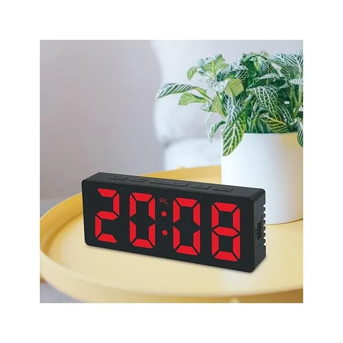 Réveil Intelligent à Grand Écran LED avec Fonction de Recharge USB