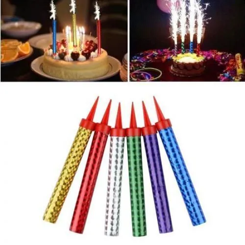 Lot de 6 Bougies d'Anniversaire Multicolores pour une Célébration Éclatante
