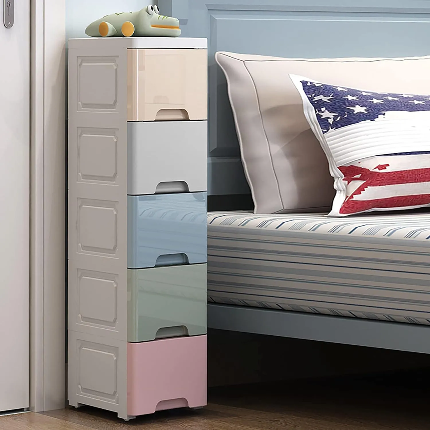 Optimisez votre espace avec notre Armoire Multicouche en Plastique 5 Étagères pour un Rangement Efficace