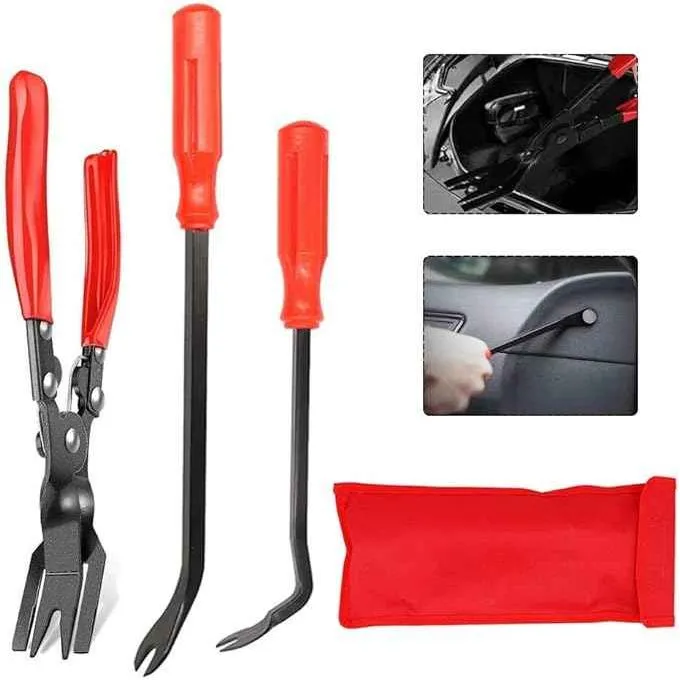 Ensemble de Réparation de Panneau de Porte de Voiture 3 Outils Essentiels Garnitures