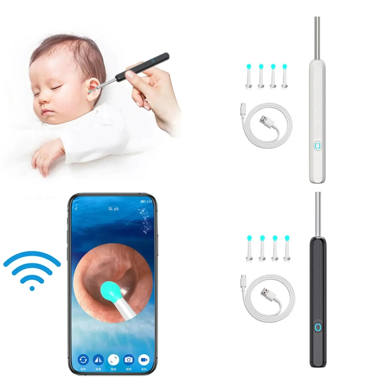 Capturez la clarté sonore avec notre Appareil caméra Portable dédié au Nettoyage des Oreilles