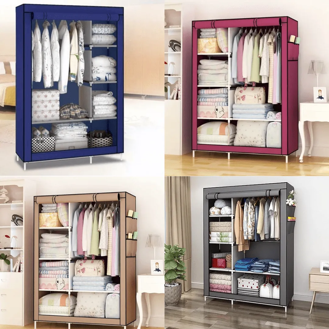Maximisez l'espace avec notre Armoire Penderie en tissu Grande taille (colleur aléaoitre)