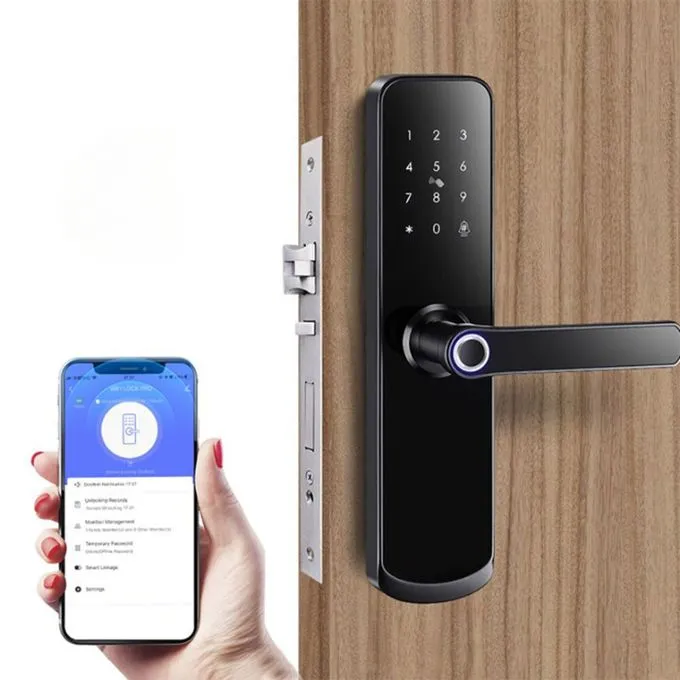 Sécurité évoluée Serrure de porte intelligente tactile avec mot de passe