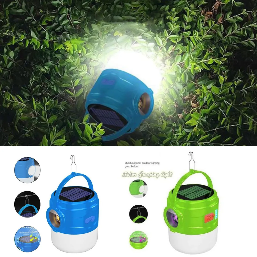 illuminateur de l'aventure Lampe solaire de camping avec torche LED (couleur aléatoire)