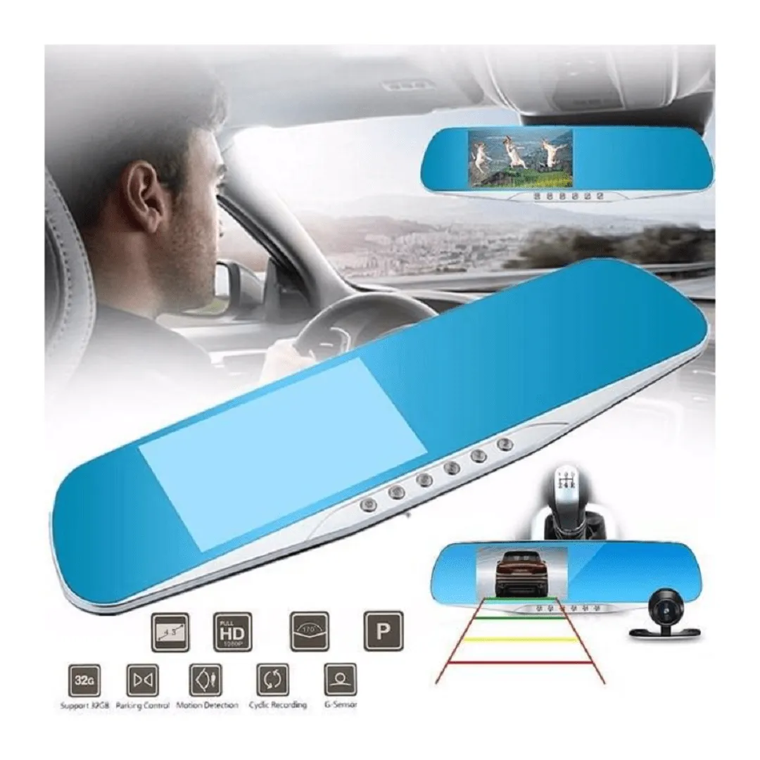 Rétroviseur voiture avec fonction d'enregistrement vidéo Full HD