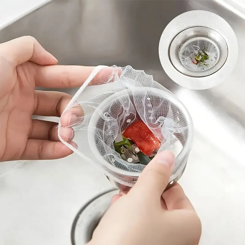 Écoulement sans souci Lot de 100 filets de drainage pour évier de cuisine