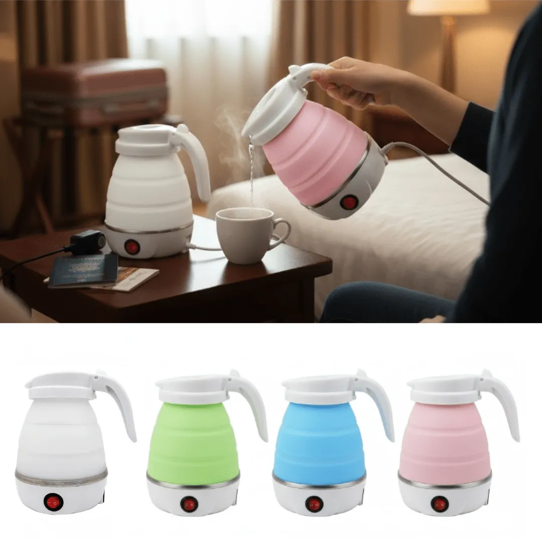 Mini bouilloire électrique pliable pour voyage (colleur aléatoire)