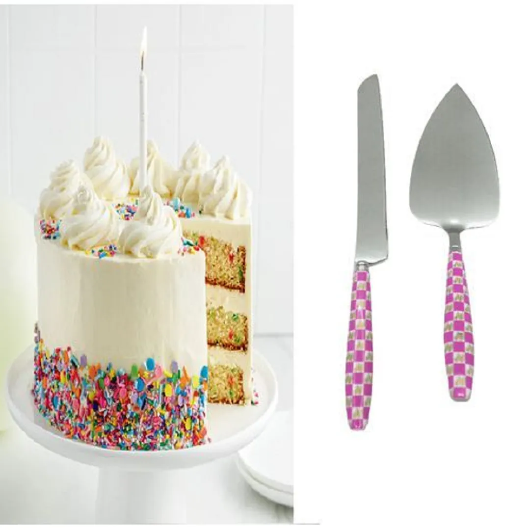 pack couteau avec spatule pour le gâteau serveur