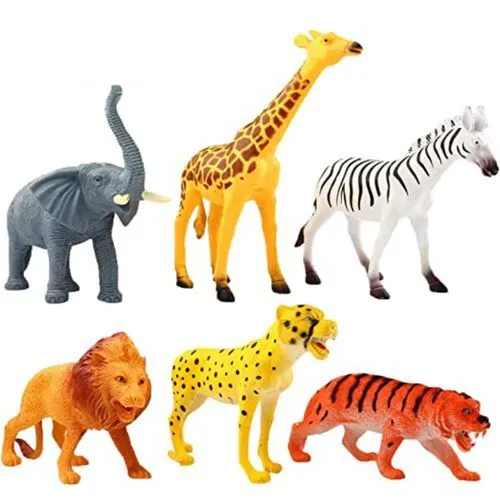 Ensemble de 6 Animaux Sauvages pour l'Éducation des Enfants