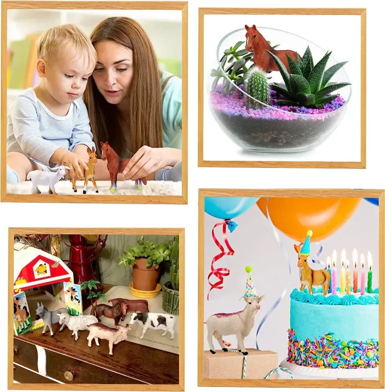 Ensemble de 6 Jouets Figurines Animaux pour les Petits