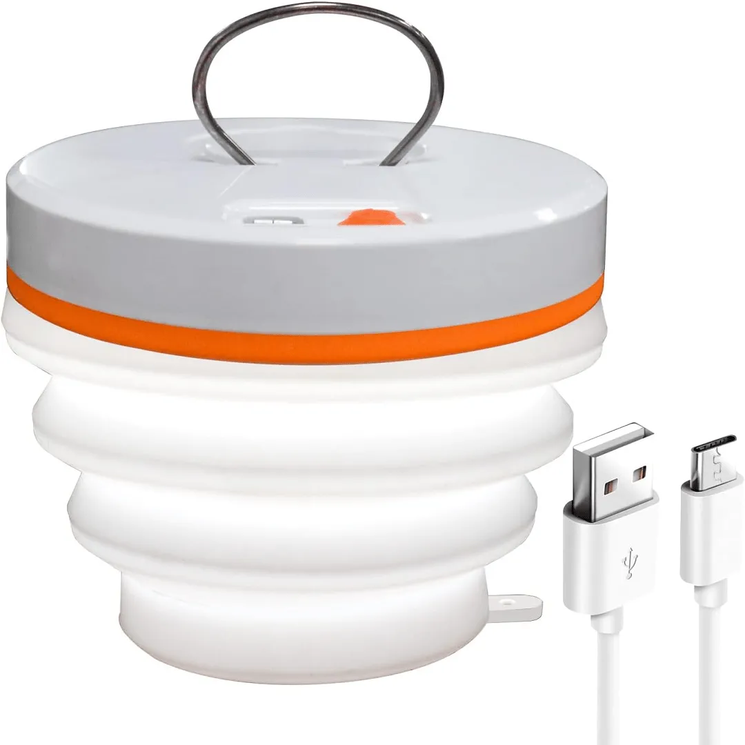 Lampe de camping LED pliable en silicone