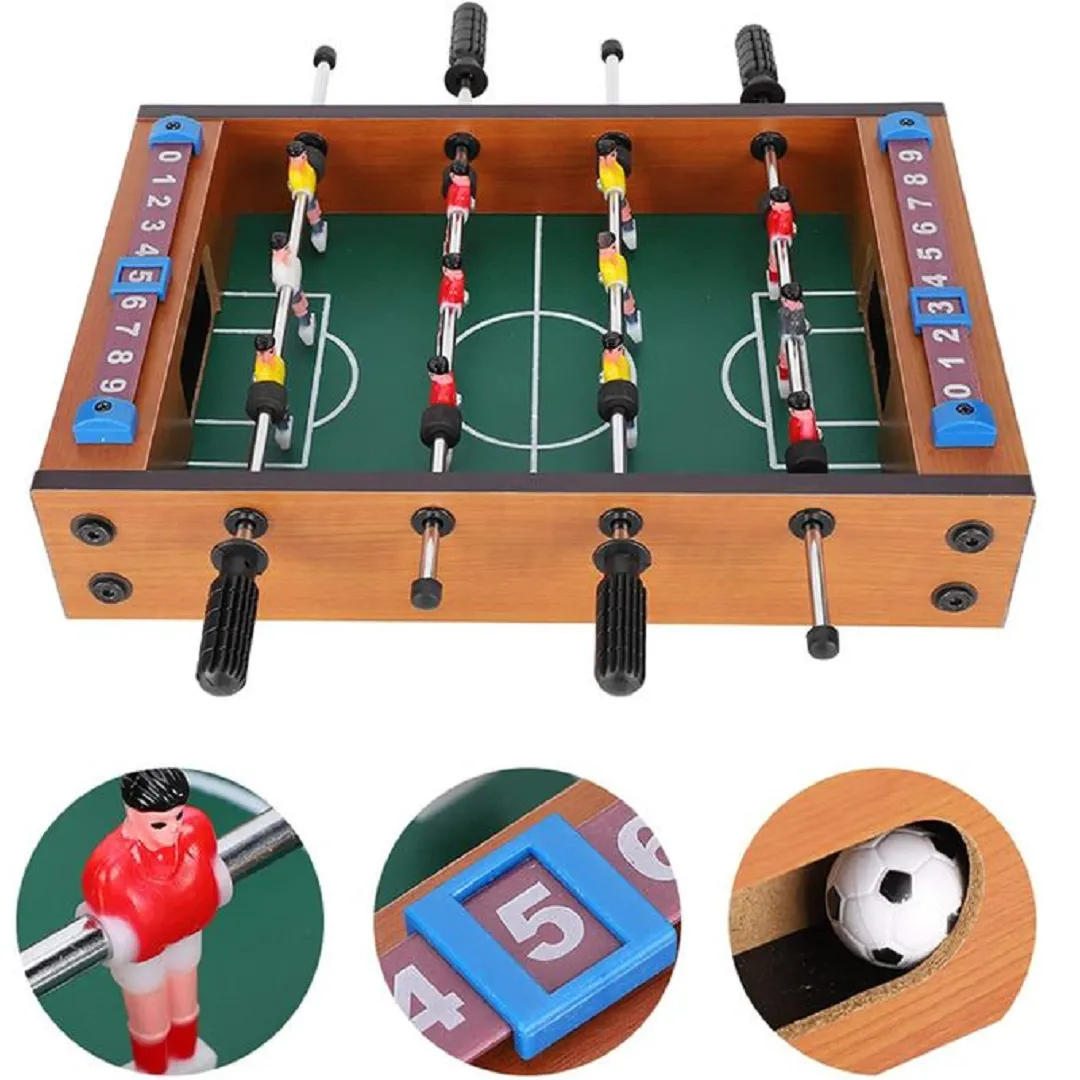 Baby-foot miniature avec retour de balle à double extrémité