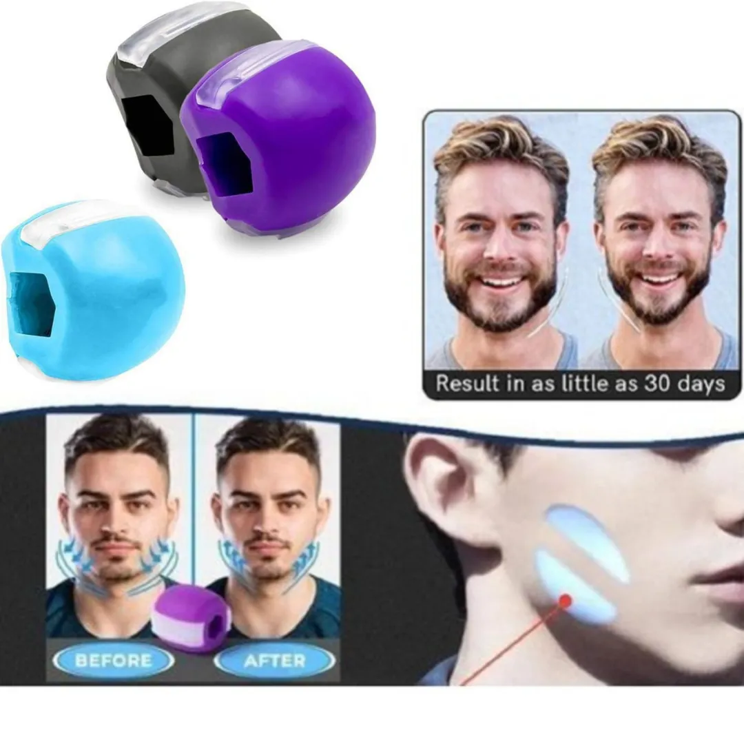 Jawline Balles de machoire, Visage Masseter Exerciseur (colleur aléatoire)