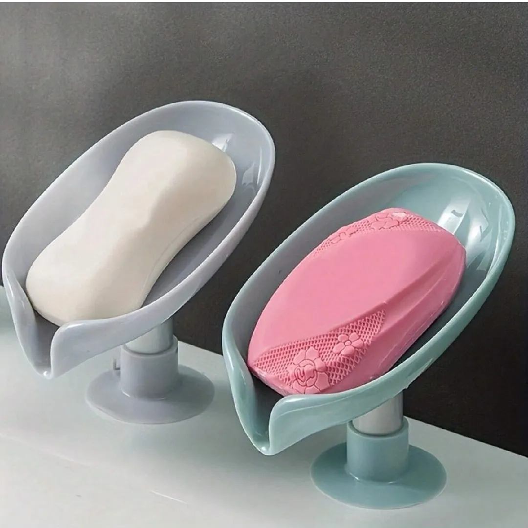 2 pièces Porte-savon Vertical en forme de feuille