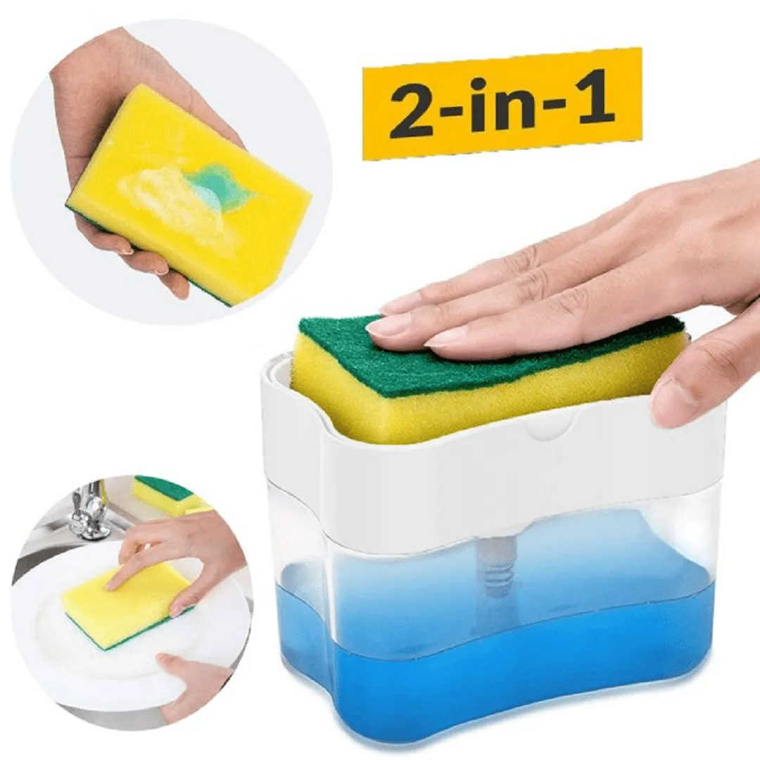 Brosse à vaisselle avec récipient à liquide rechargeable