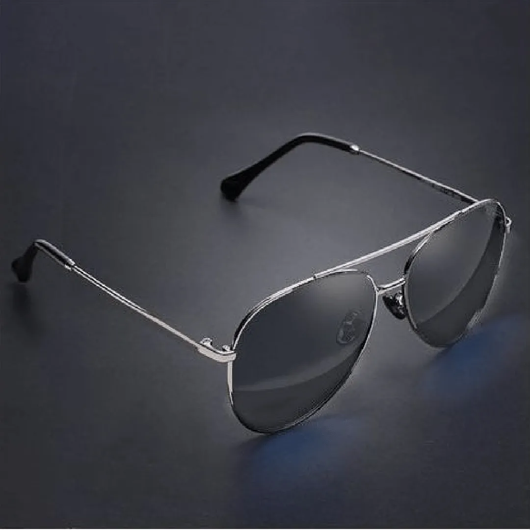 Lunettes de soleil mode classiques en métal pour hommes