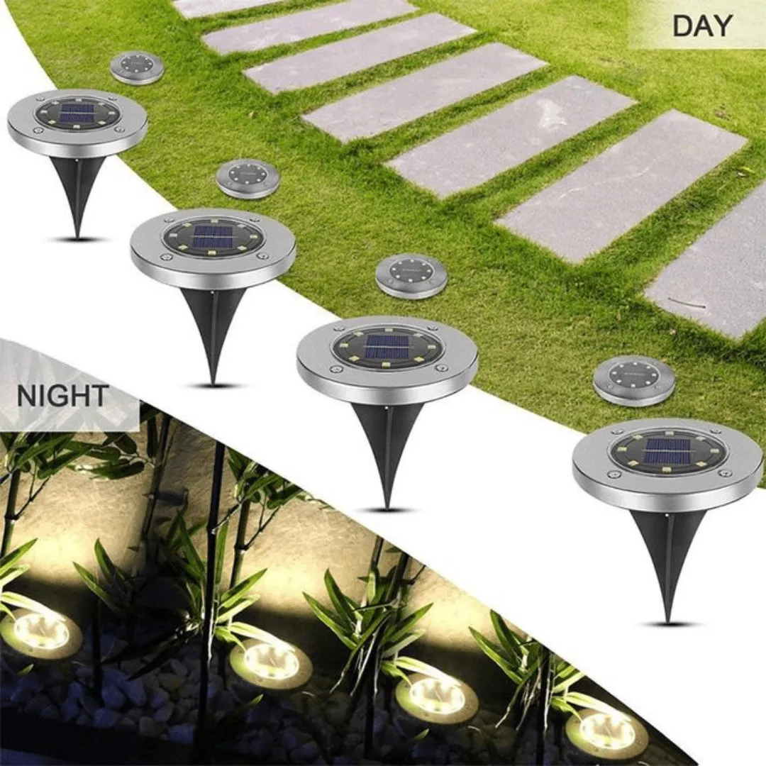 4 lampes solaires d’extérieur – éclairage étanche pour jardin