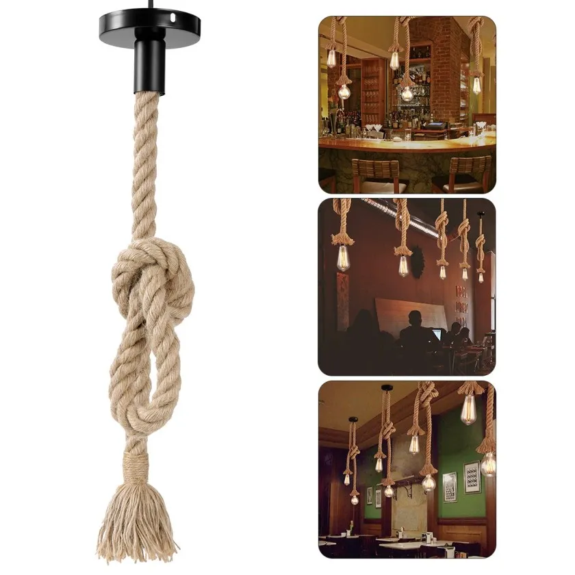 Lampe en Corde de Chanvre pour une ambiance chaleureuse