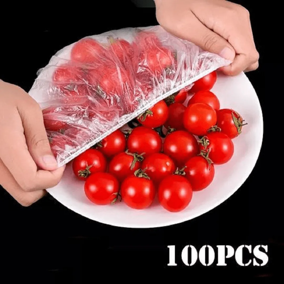 100 sacs de conservation des aliments réutilisables élastiques a fermeture extensible