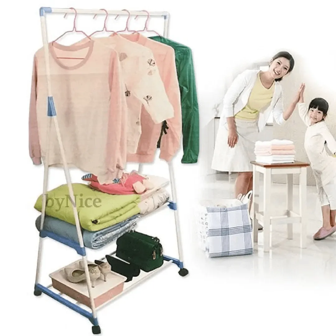 Portant à vêtements avec Étagère Amovible, Porte-manteau