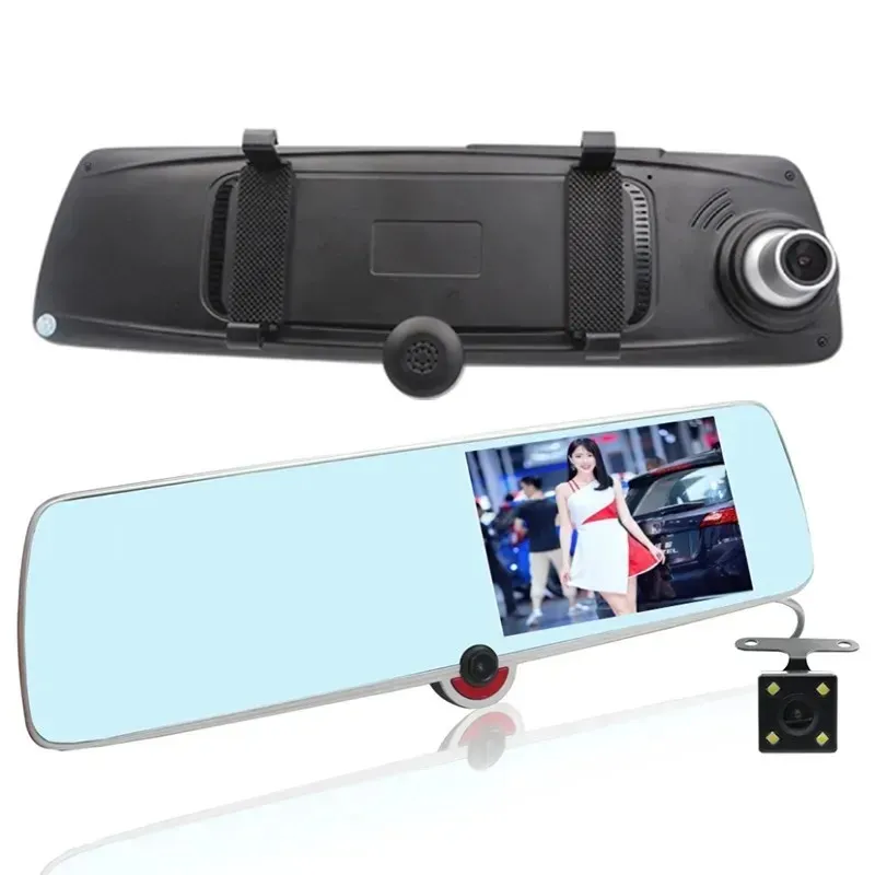 Rétroviseur Triple Caméra Avec Ecran Tactile, Caméra Voiture Full HD